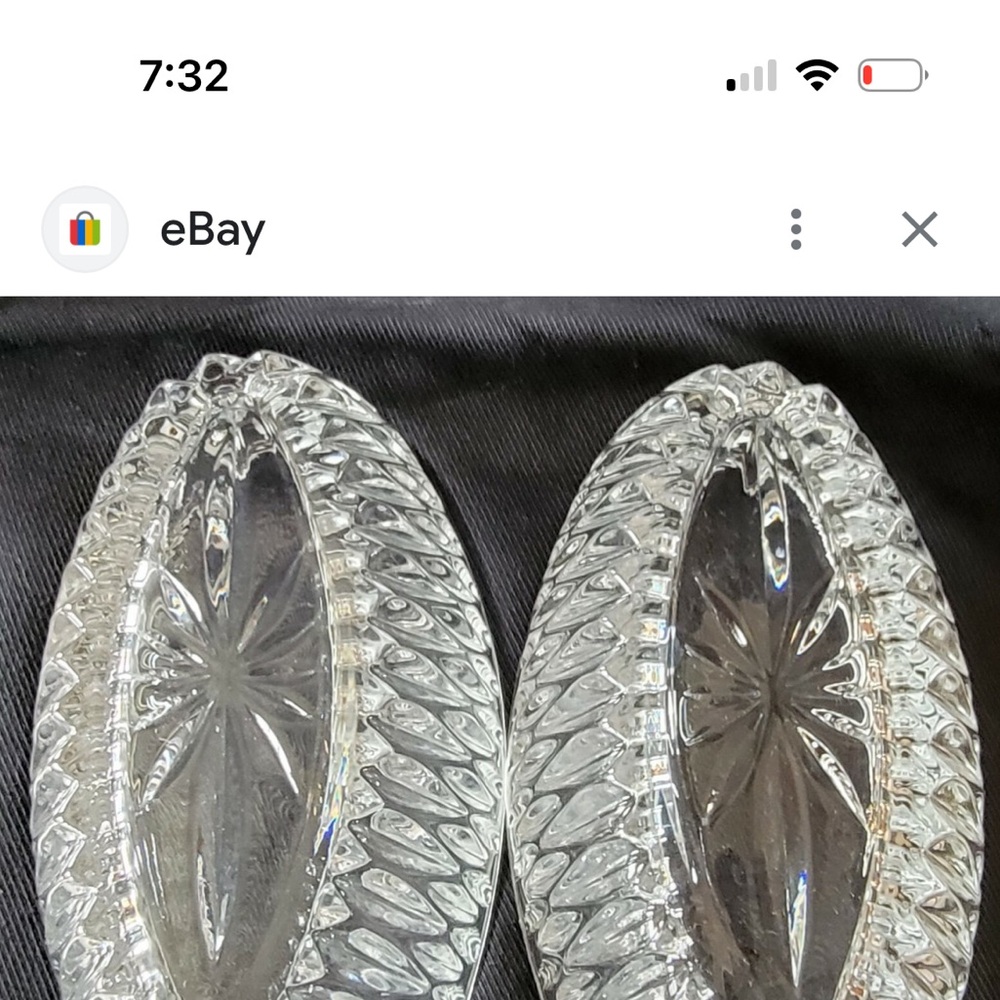 Princess House Crystal silverware set of 2  Royal Highlights Pattern Starburst - Picture 4 of 6